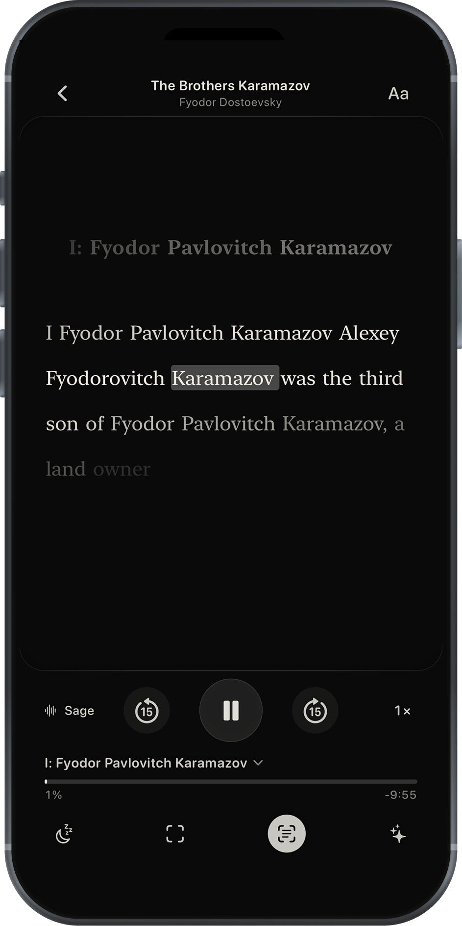 Read + Listen mode screenshot